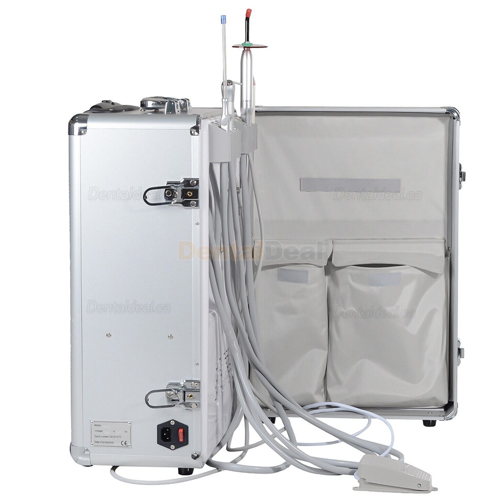 G13-B Portable Dental Unit with Air Compressor+ Curing Light +Scaler Handpiece 2/4H